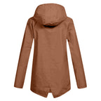 Women's Hooded Pocket Jacket – Mid-Length Zip-Up Outdoor Jacket