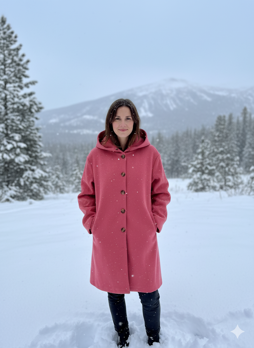 Women's Hooded Longline Jacket – Wind Resistant Transitional Coat