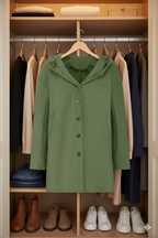 Women's Hooded Longline Jacket – Wind Resistant Transitional Coat