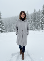 Women's Hooded Longline Jacket – Wind Resistant Transitional Coat
