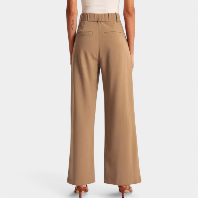 Women's High Waisted Flowy Wide Leg Pants – Everyday Dress Trousers