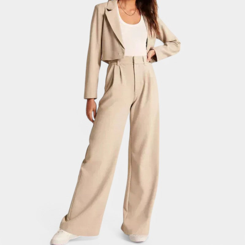 Women's High Waisted Flowy Wide Leg Pants – Everyday Dress Trousers