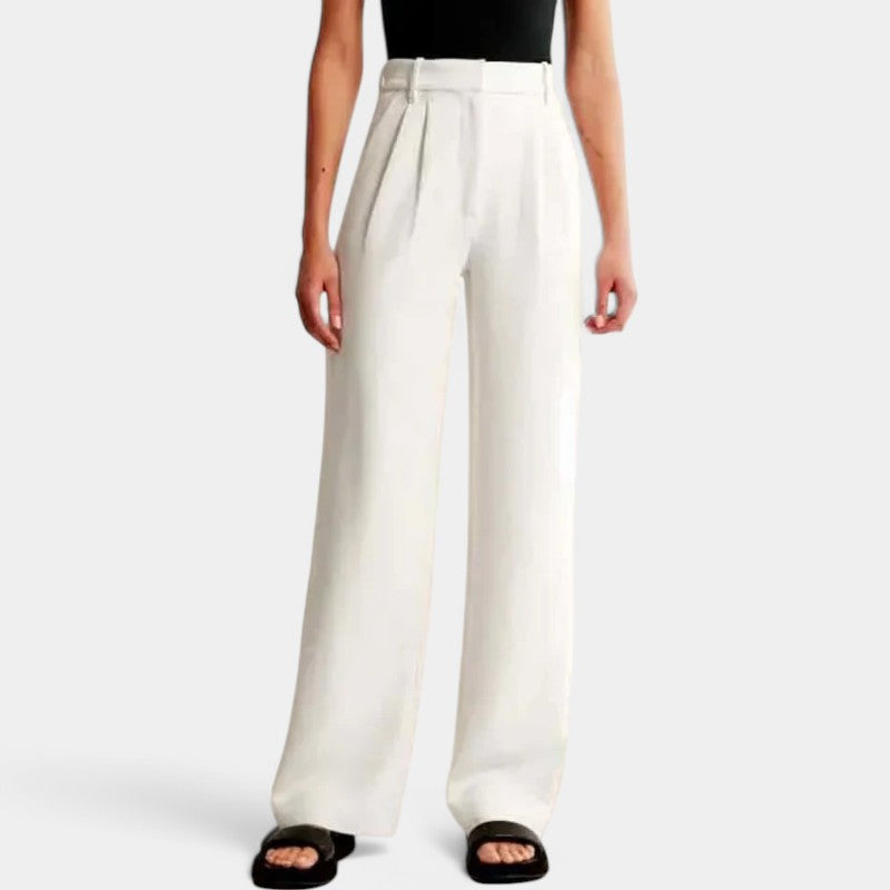 Women's High Waisted Flowy Wide Leg Pants – Everyday Dress Trousers