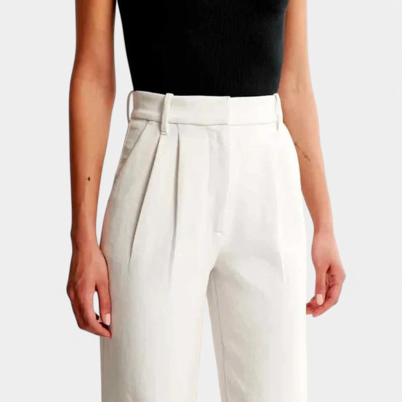 Women's High Waisted Flowy Wide Leg Pants – Everyday Dress Trousers
