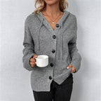 Women's Long Sleeve Button Cardigan – Classic Knit Cardigan