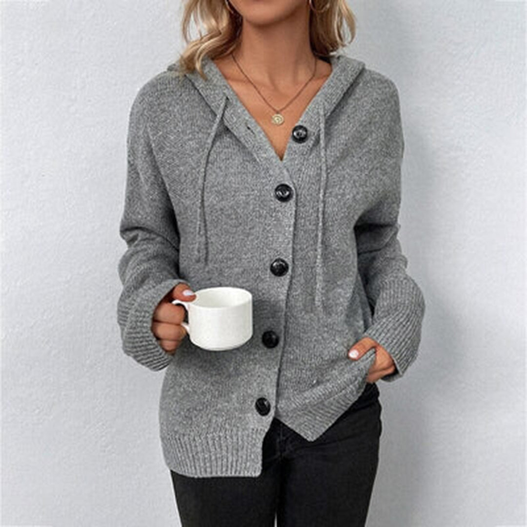 Women's Long Sleeve Button Cardigan – Classic Knit Cardigan