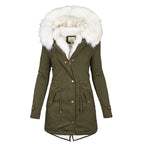 Women's Hooded Winter Jacket – Wind Resistant Cold Weather Coat