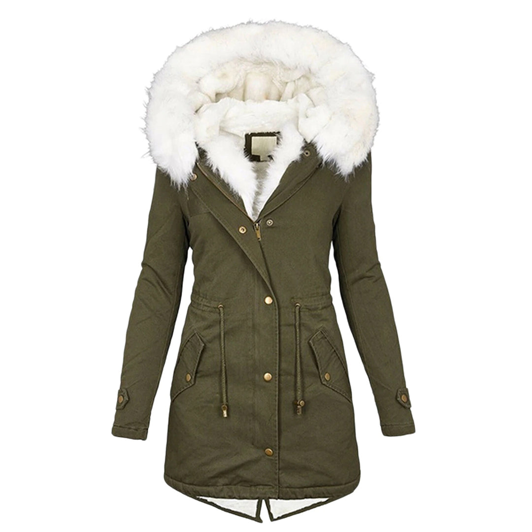 Women's Hooded Winter Jacket – Wind Resistant Cold Weather Coat