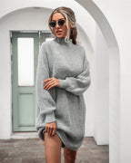 Women's Oversized Longline Sweater – Relaxed Winter Knit Sweater