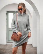 Women's Oversized Longline Sweater – Relaxed Winter Knit Sweater