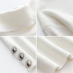 Women's Long Sleeve Turtleneck Sweater – Fitted Winter Knit Sweater
