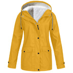 Women's Hooded Transitional Jacket – Drawstring Zip-Up Outdoor Jacket
