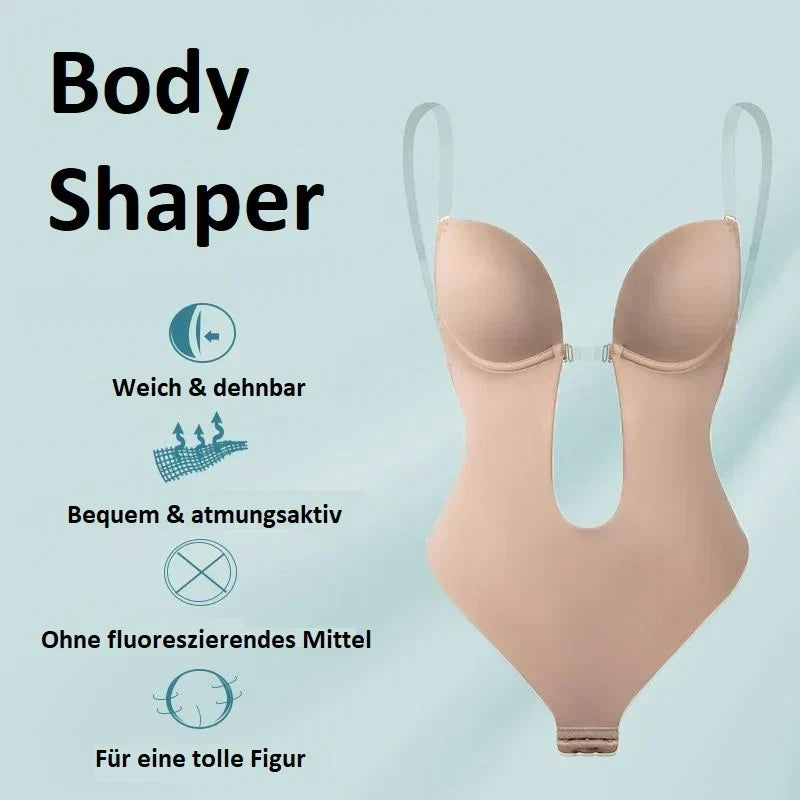 Women's Low Back Shapewear Bodysuit – Seamless Smoothing Support Bodysuit