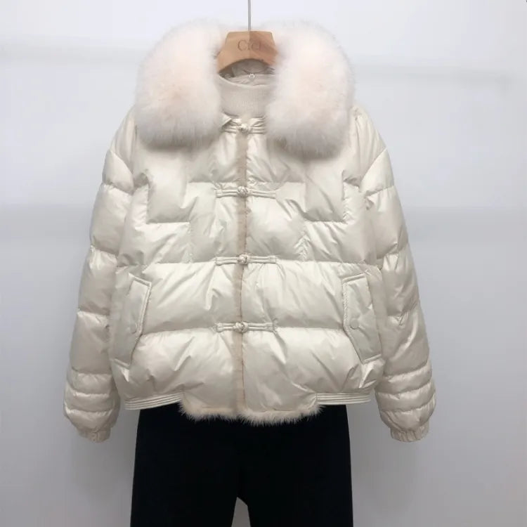 Women's Oversized Puffer Jacket – Relaxed Vintage Winter Jacket