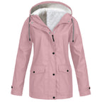 Women's Hooded Transitional Jacket – Drawstring Zip-Up Outdoor Jacket