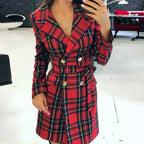 Women's Tailored Formal Blazer Dress – Structured Evening Party Dress