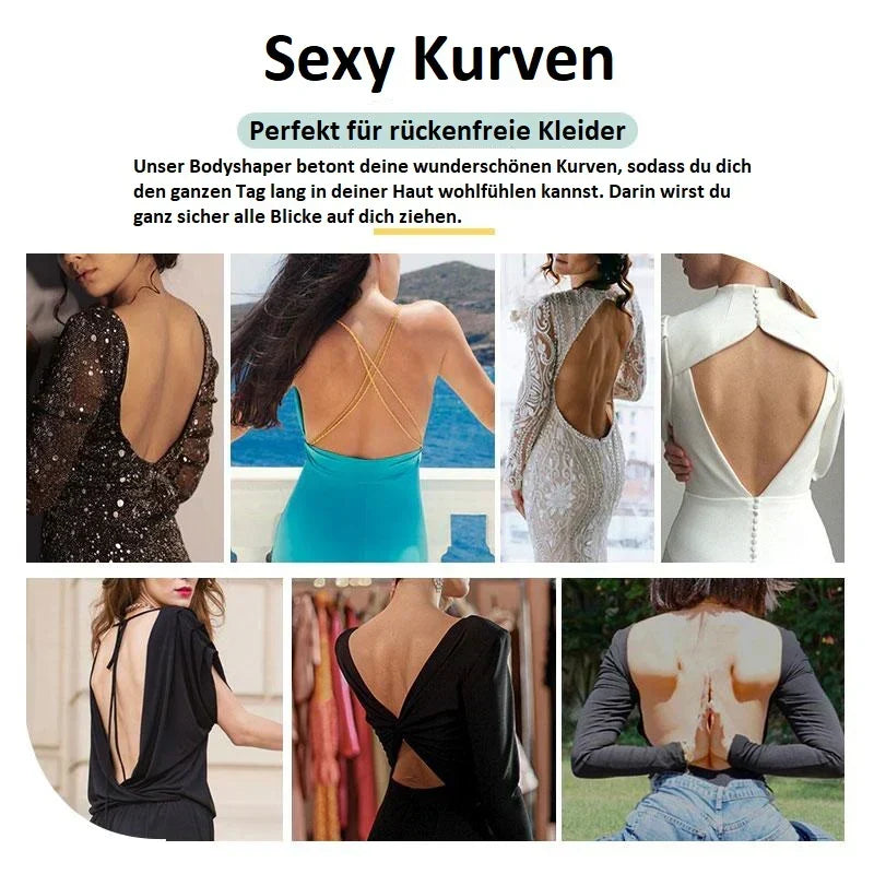 Women's Low Back Shapewear Bodysuit – Seamless Smoothing Support Bodysuit