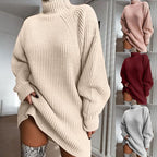 Women's Oversized Longline Sweater – Relaxed Winter Knit Sweater