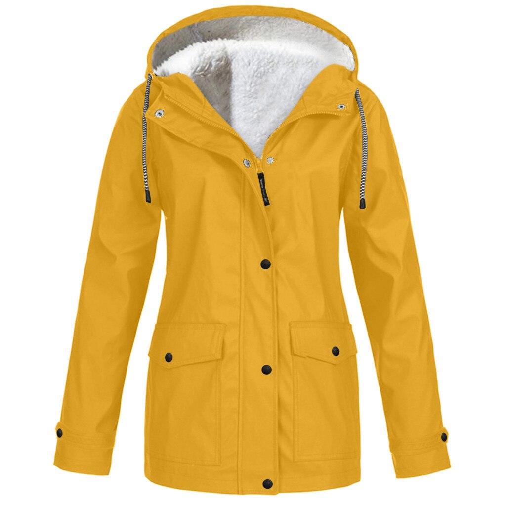 Women's Hooded Transitional Jacket – Drawstring Zip-Up Outdoor Jacket
