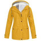 Women's Hooded Transitional Jacket – Drawstring Zip-Up Outdoor Jacket
