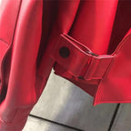Women's Cropped Biker Jacket – Retro Faux Leather Moto Jacket