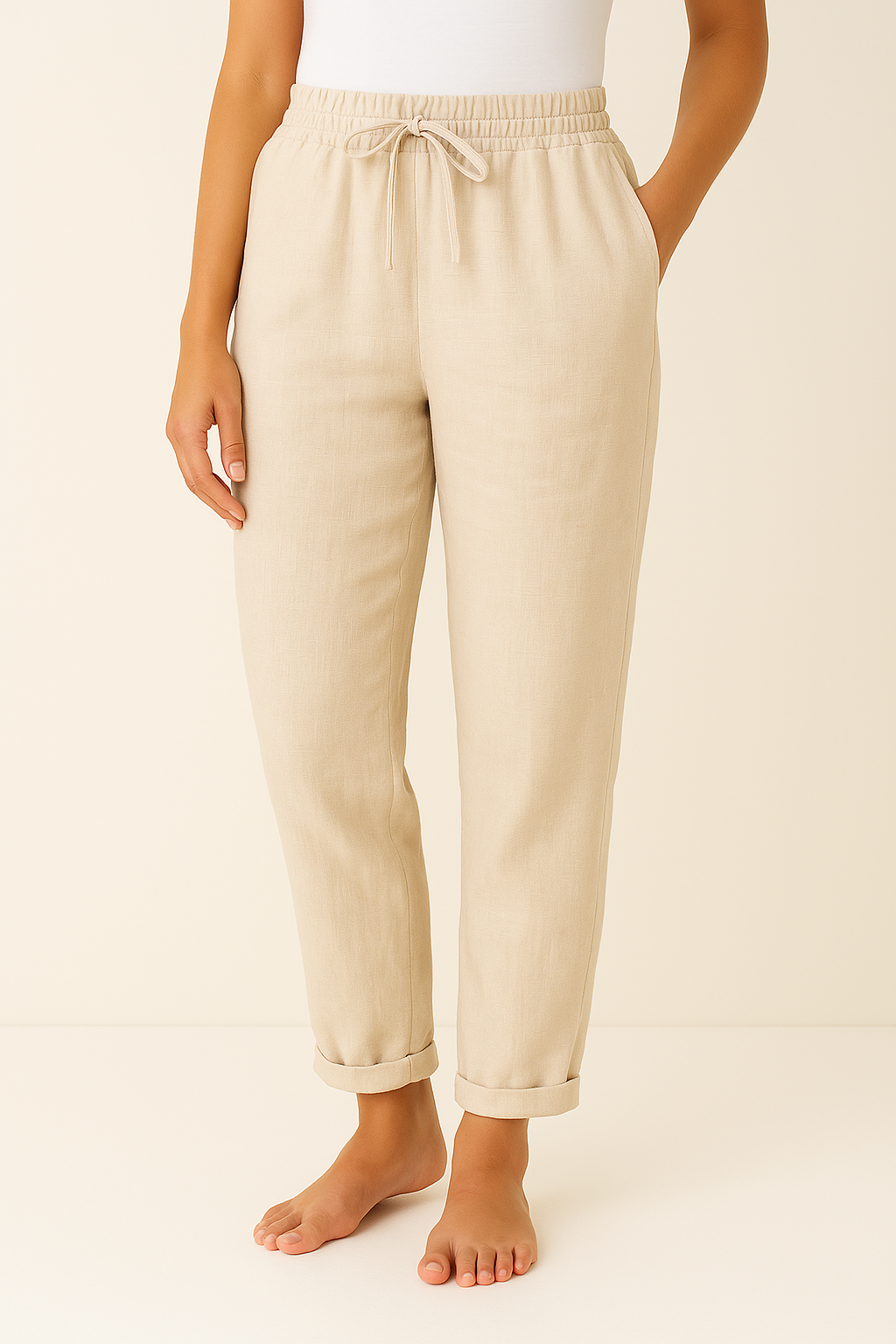 Women's High Rise Straight Leg Pants – Tailored Everyday Dress Trousers