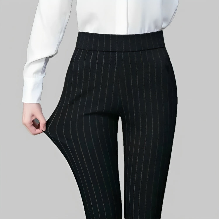 Women's Straight Leg Stretch Pants – High Waist Tailored Everyday Trousers