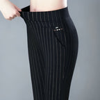 Women's Straight Leg Stretch Pants – High Waist Tailored Everyday Trousers