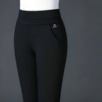 Women's Straight Leg Stretch Pants – High Waist Tailored Everyday Trousers