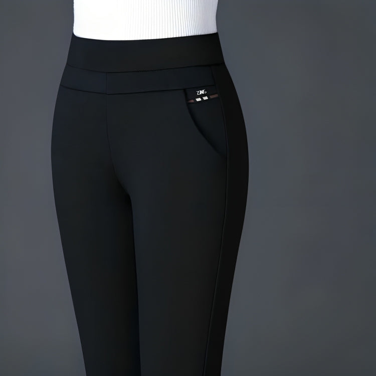 Women's Straight Leg Stretch Pants – High Waist Tailored Everyday Trousers