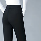 Women's Straight Leg Stretch Pants – High Waist Tailored Everyday Trousers