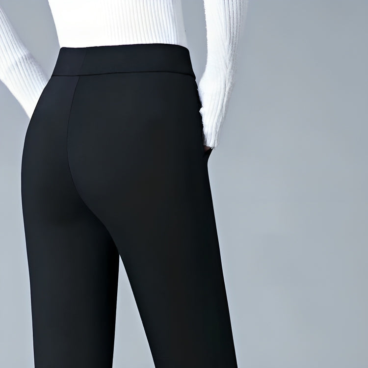 Women's Straight Leg Stretch Pants – High Waist Tailored Everyday Trousers