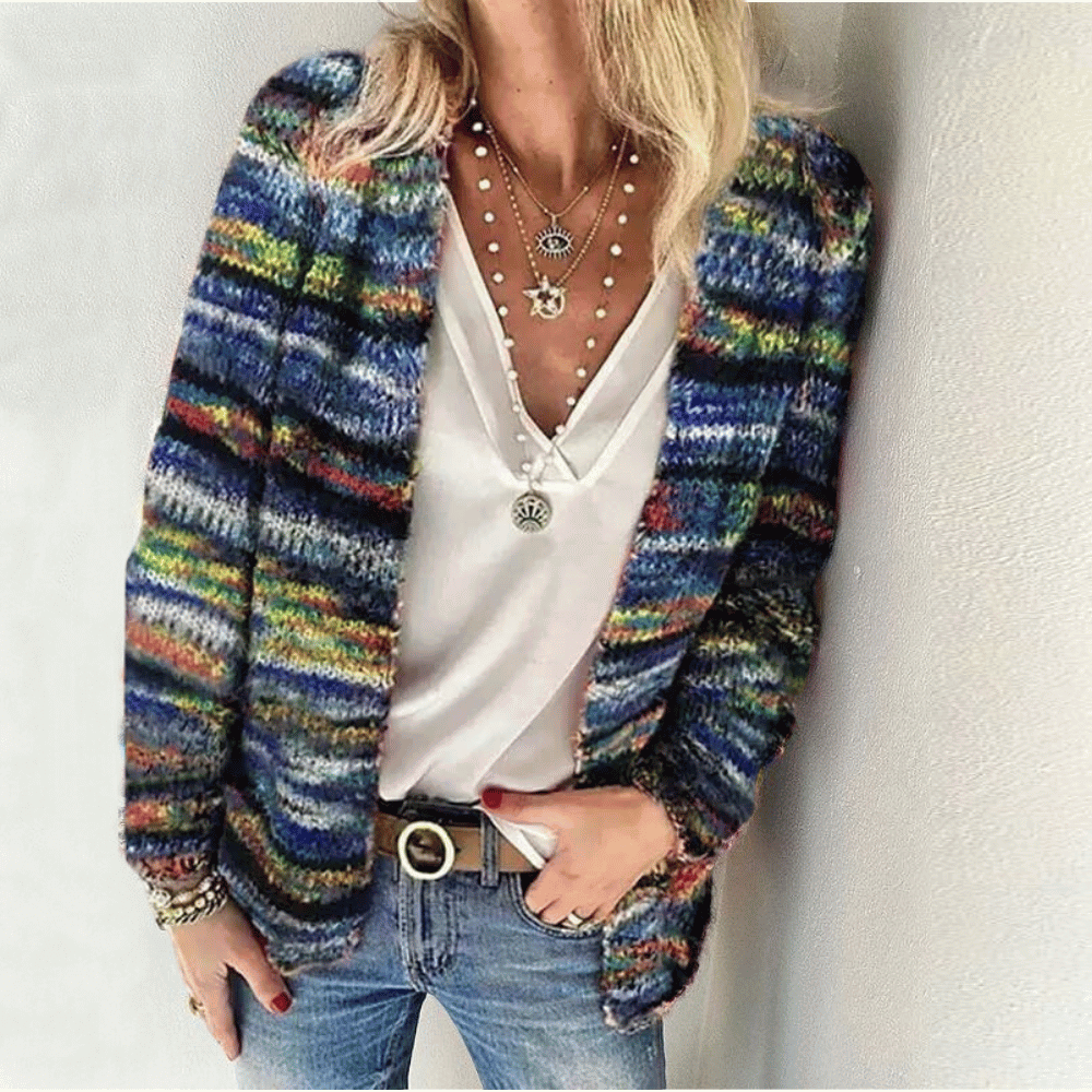 Women's Oversized Fluffy Cardigan – Relaxed Open Front Cardigan