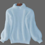 Women's Black High Neck Sweater – Chunky Winter Turtleneck Pullover