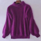 Women's Black High Neck Sweater – Chunky Winter Turtleneck Pullover