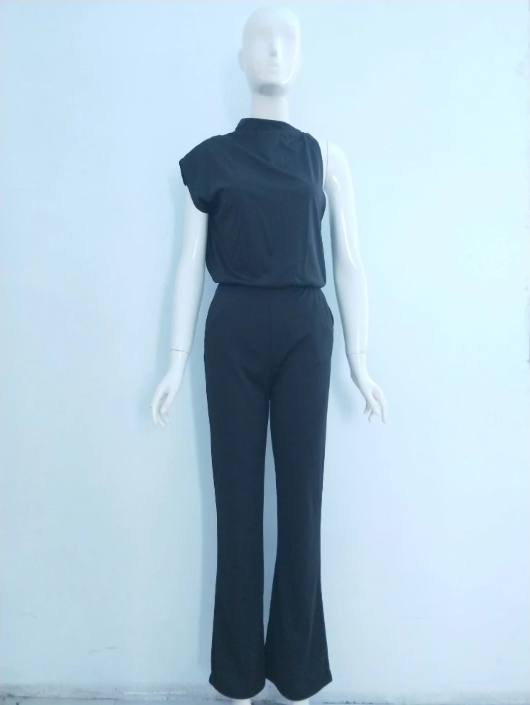 Alanah | Round Neck Wide Leg Jumpsuit with sleeveless