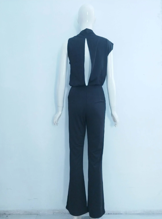 Alanah | Round Neck Wide Leg Jumpsuit with sleeveless