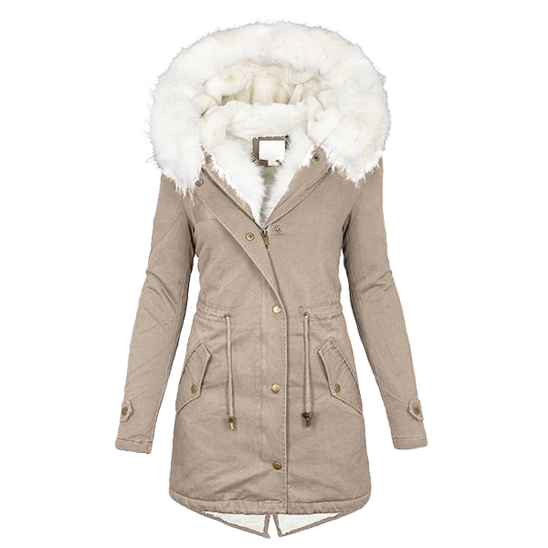 Women's Hooded Winter Jacket – Wind Resistant Cold Weather Coat