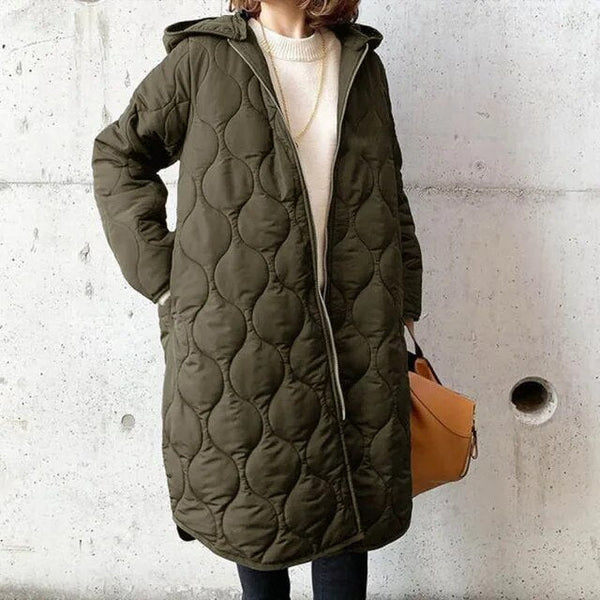 Women's Long Puffer Coat – Hooded Winter Jacket
