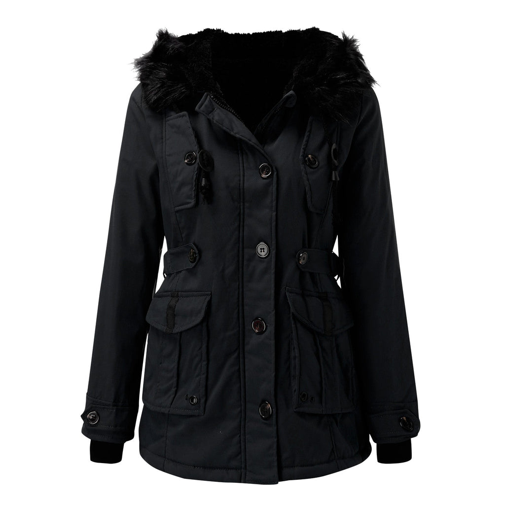 Women's Hooded Insulated Coat – Tailored Longline Cold Weather Coat