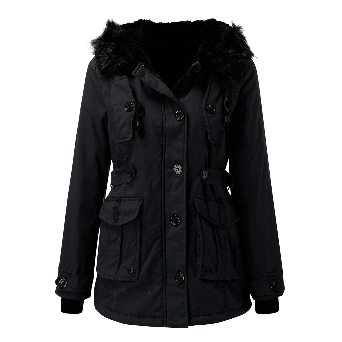Women's Hooded Insulated Coat – Tailored Longline Cold Weather Coat