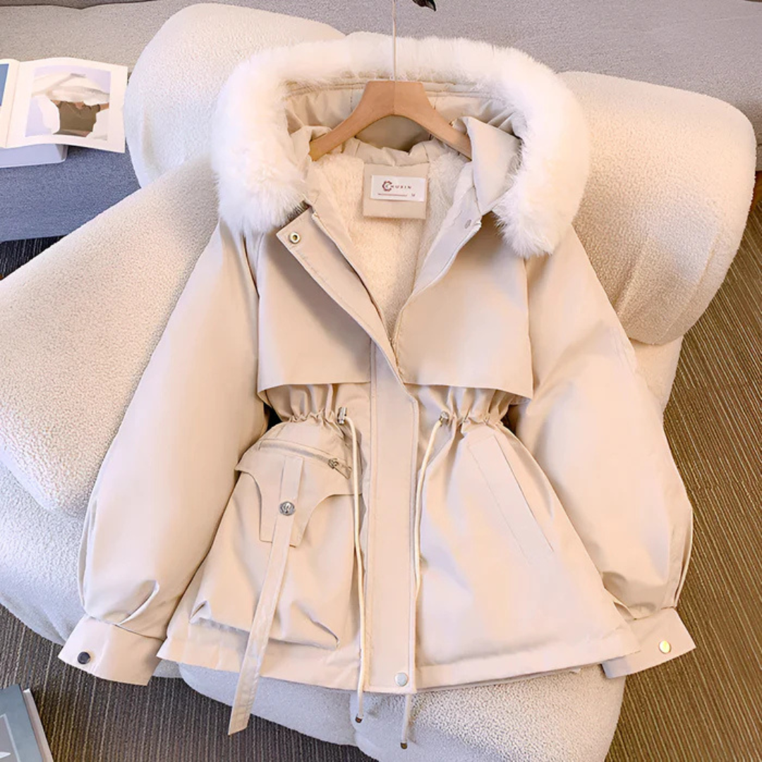 Women's Insulated Longline Coat – Hooded Cold Weather Winter Jacket