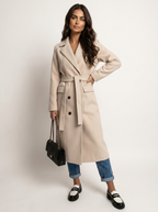 Women's Double-Breasted Overcoat – Long Wool Coat