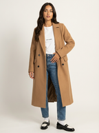 Women's Double-Breasted Overcoat – Long Wool Coat