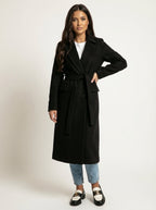 Women's Double-Breasted Overcoat – Long Wool Coat