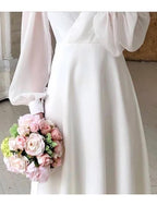 Women's V-Neck Long Sleeve Maxi Dress – Formal Wedding Guest Dress