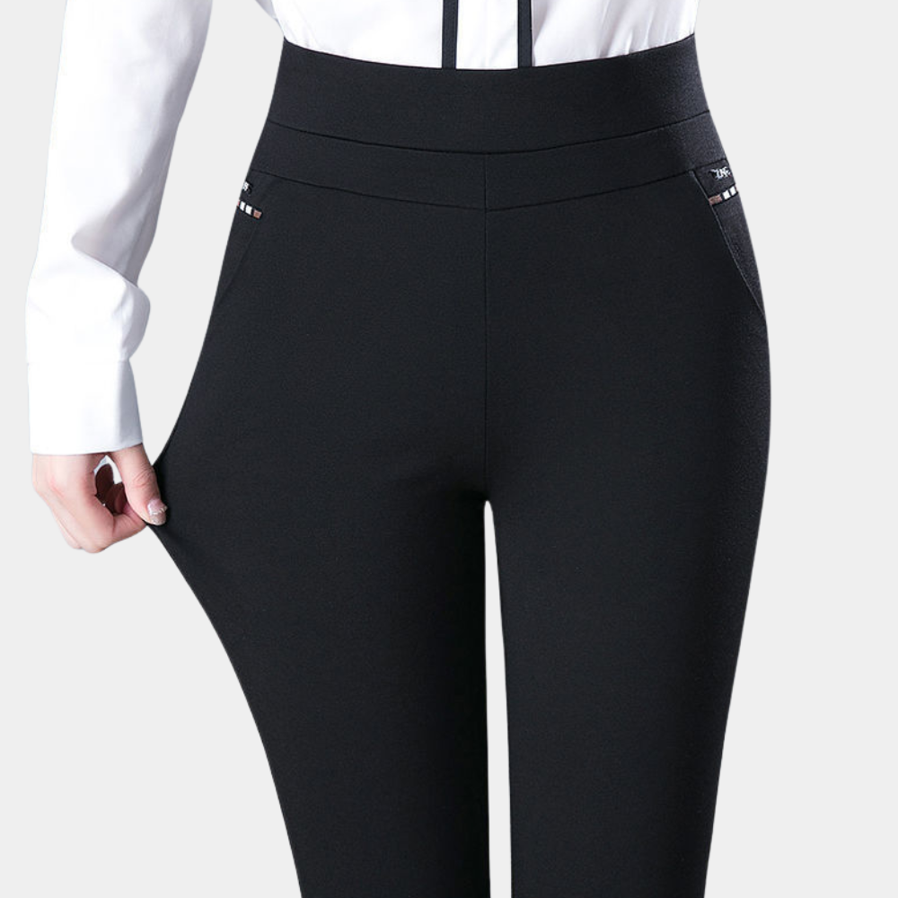 Women's High Waisted Pocket Leggings – Stretch Elastic Waist Leggings