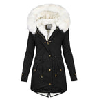 Women's Hooded Winter Jacket – Wind Resistant Cold Weather Coat