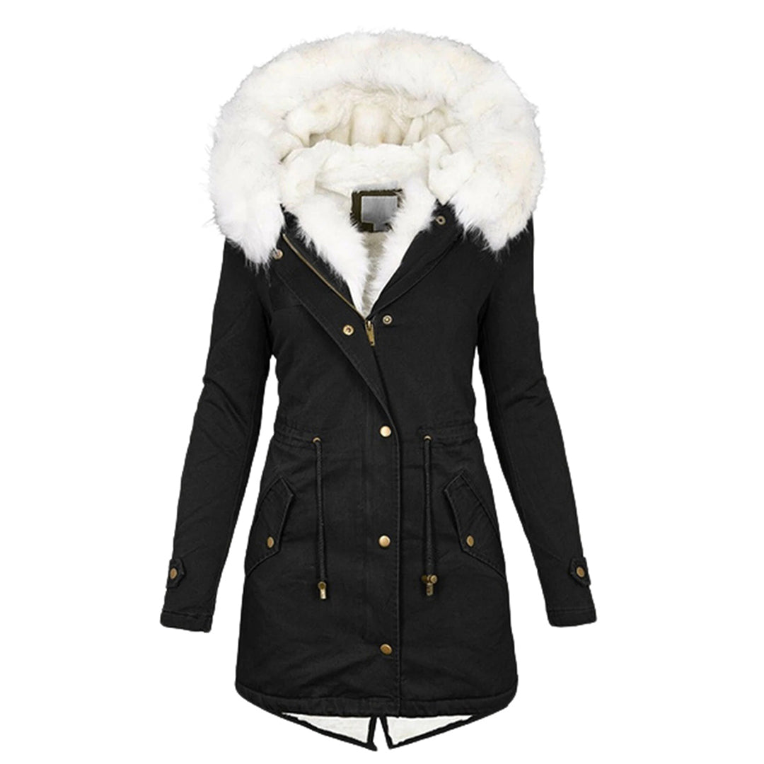Women's Hooded Winter Jacket – Wind Resistant Cold Weather Coat