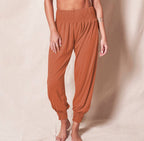 Women's Ankle Cuff Jogger Pants – Relaxed Elastic Waist Leisure Trousers
